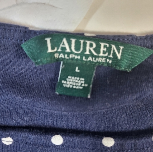 Ralph Lauren Blue & White Polka Dot Blouse - Picture 5 of 5